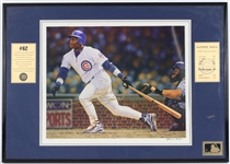 1998 Sammy Sosa Chicago Cubs Signed 24" x 34" Framed Home Run #62 Lithograph (JSA)