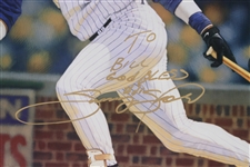 1998 Sammy Sosa Chicago Cubs Signed 24 x 34 Framed Home Run #62 Lithograph (JSA)