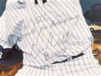 1998 David Wells New York Yankees Signed 19 x 27 Perfect Game Lithograph (JSA)