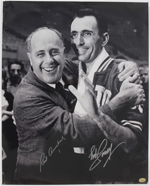 1990s Red Auerbach Bob Cousy Boston Celtics Signed 16" x 20" Photo (JSA)