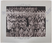 1992 All American Girls Professional Baseball League Multi Signed 14.5" x 17.5" Matted A League of Their Own Photo w/ 4 Signatures (JSA)