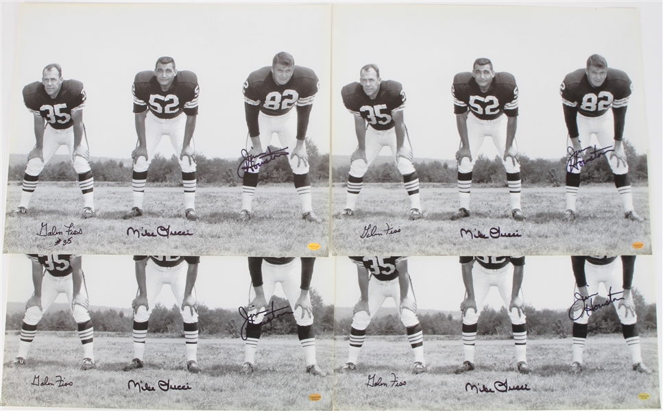 1990s Jim Houston Galen Fiss Mike Lucci Cleveland Browns Signed 16" x 20" Photos - Lot of 4 (JSA)