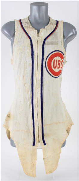 1936-38 Chicago Cubs #2 Palm Beach Style Jersey Vest (MEARS LOA)