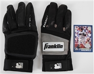 1998-2005 Jeff Bagwell Houston Astros Franklin Game Worn Batting Gloves (MEARS LOA)