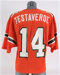 1986 Vinny Testaverde Miami Hurricanes Game Worn Home Jersey (MEARS A10)
