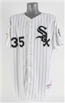 2001 Frank Thomas Chicago White Sox Home Jersey w/ post-09/11 USA Flag Patch (MEARS A5)