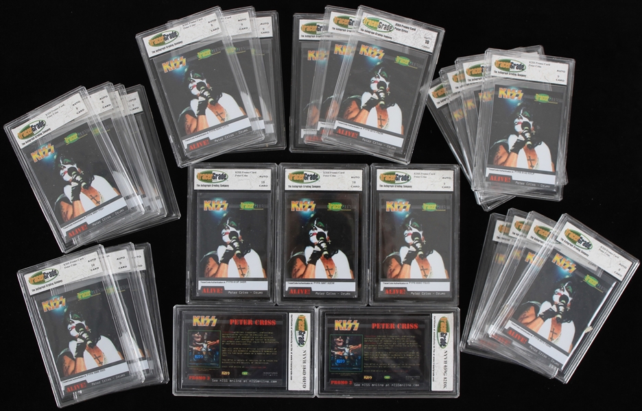 2003 Peter Criss KISS TracerCode Promotional Cards - Lot of 26 (TracerCode Slabbed 8-10)