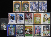 2020-22 Aaron Judge New York Yankees Topps & Panini Baseball Trading Cards - Lot of 34 w/ 2 Insert Card & Jersey Number Medallion Card