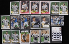 2020-22 Aaron Judge New York Yankees Topps & Panini Baseball Trading Cards - Lot of 34 w/ 2 Insert Card & Jersey Number Medallion Card