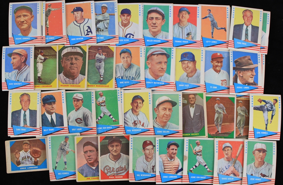 1960-61 Fleer Baseball Trading Cards - Lot of 56 