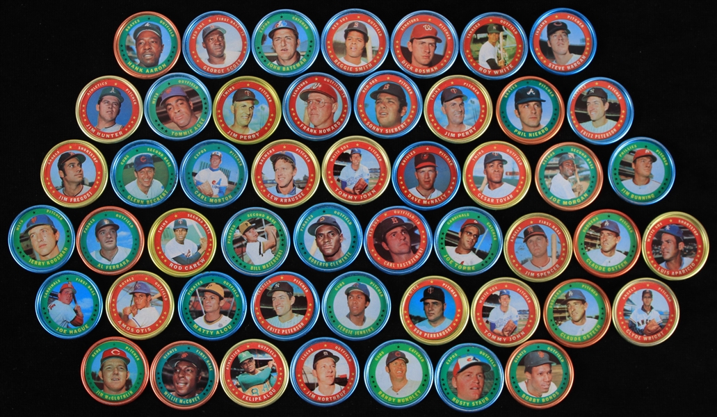 1971 Topps Baseball Trading Coins - Lot of 50 w/ & More