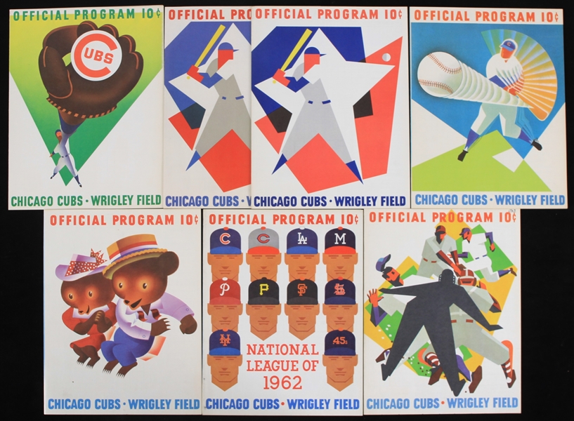 1950s-60s Chicago Cubs Wrigley Field Scorecard Collection - Lot of 12
