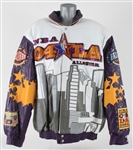 2004 Jeff Hamilton Designer Signed NBA All Star Game Bedazzled Leather Jacket 