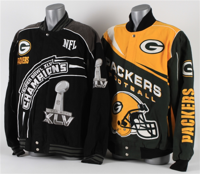 2010s Green Bay Packers Jackets - Lot of 2 w/ Super Bowl XLV Champions