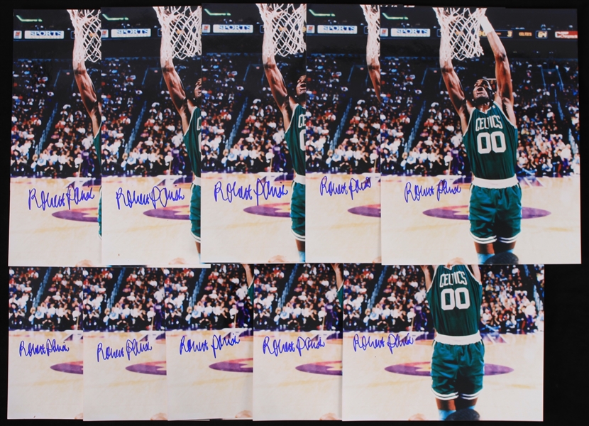 1980-1994 Robert Parrish Boston Celtics Autographed 11x14 Photos (Lot of 16) (JSA)