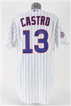 2013 Starlin Castro Chicago Cubs Signed Home Jersey (MEARS LOA/JSA)