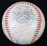 1953 Milwaukee Braves Inaugural Season Team Signed ONL Giles Baseball w/ 30 Signatures Including Warren Spahn, Eddie Mathews, Del Crandall & More (JSA)