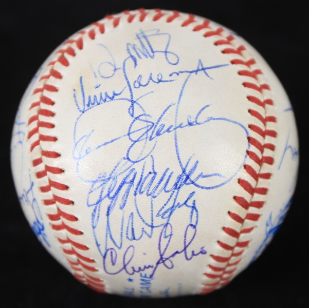 1988 American & National League All Stars Multi Signed OASG Ueberroth Baseball w/ 23 Signatures Including Cal Ripken Jr., Don Mattingly, Rickey Henderson & More (JSA)