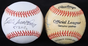 1990s Eddie Mathews Single Signed & Milwaukee Braves Multi Signed Baseballs - Lot of 2 w/ Warren Spahn, Del Crandall, Johnny Logan & More (JSA)