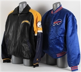 1990s-2000s Football Jacket Collection - Lot of 4 w/ Denver Broncos Super Bowl Champions, San Diego Chargers & Buffalo Bills