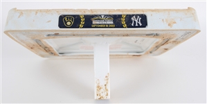 2022 (September 18) Milwaukee Brewers New York Yankees American Family Field Game Used 2nd Base (MEARS LOA/MLB Hologram) Touched 2x by Judge, incuding HR Trot