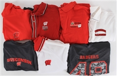 1990's-2000's Wisconsin Badgers Apparel Collection - Lot of 22 w/ Jackets, Sweatshirts, Polos, Jerseys, Rose Bowl Sweater & More