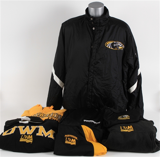 1990s-2000s UW-Milwaukee Panthers Apparel Collection - Lot of 8 w/ Polos, Jackets, Sweatshirts & More