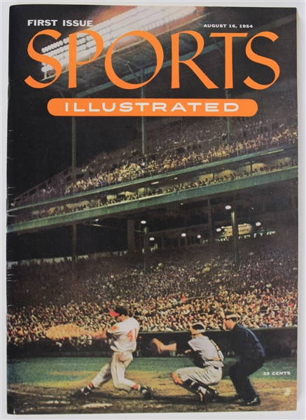 1954 (August 16) Sports Illustrated Magazine Original First Run Issue w/ Eddie Mathews Milwaukee County Stadium Cover