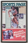 1983 Larry Bird Boston Celtics 24x39 Framed Sports Page Vol. 1 Issue 23 