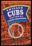 1946 Chicago Cubs St. Louis Cardinals Wrigley Field Unscored Game Program
