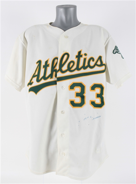 1990 Jose Canseco Oakland Athletics Signed Scoreboard Jersey (JSA)