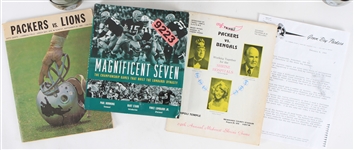 1960's-2000's Green Bay Packers Memorabilia Collection - Lot of 30 w/ Drinking Glasses, Publications & More