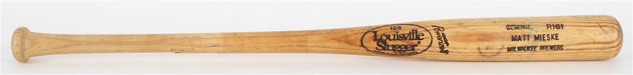 1993-97 Matt Mieske Milwaukee Brewers Louisville Slugger Professional Model Game Used Bat (MEARS LOA)