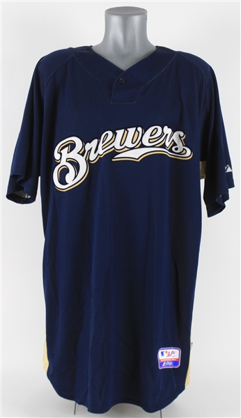2011 Corey Hart Milwaukee Brewers NL Central Champions Game Worn Signed Jersey (MEARS A10/JSA)