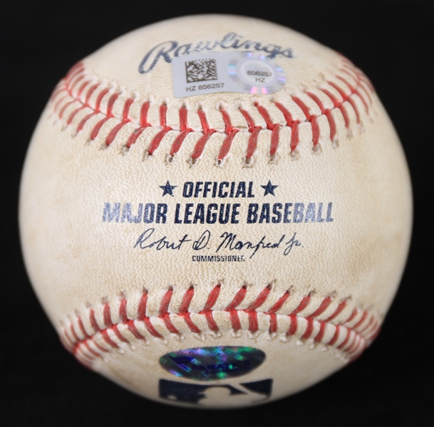 2015 (June 3) Texas Rangers Chicago White Sox Globe Life Park OML Manfred Game Used Baseball (MEARS LOA/MLB Hologram/Fanatics)