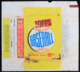 1962 Topps Original Baseball Bubble Gum 5 Cent Wax Pack Wrapper 