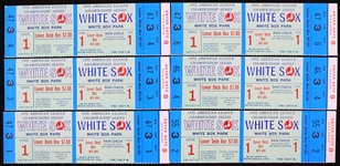 1972 Chicago White Sox American League Championship Season Ghost Tickets - Lot of 6