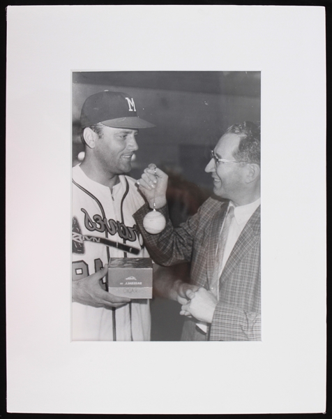 1957-58 Hawk Taylor Milwaukee Braves  Frank Stanfield Oversized Original 11" x 14" Matted Photo 