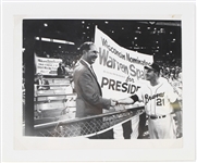 1960s Warren Spahn "For President" Milwaukee Braves Frank Stanfield 11x14 Original Type 1 Photo