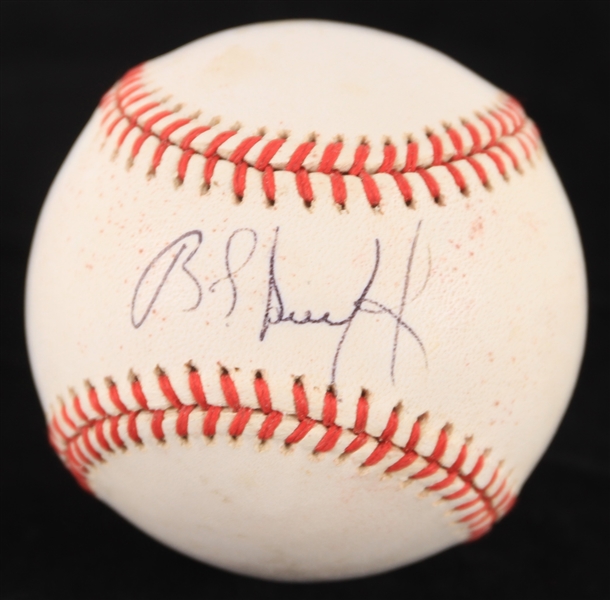 1987-89 BJ Surhoff Milwaukee Brewers Signed OAL Brown Baseball (JSA)