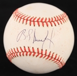 1987-89 BJ Surhoff Milwaukee Brewers Signed OAL Brown Baseball (JSA)