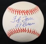 1994-1999 Frank Torre Milwaukee Braves Signed Baseball *JSA* w/ 57 Braves inscription