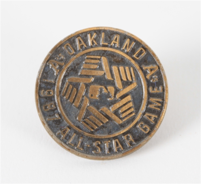 1987 All-Star Game Oakland As 1" Press Pin
