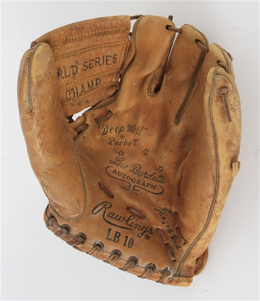 1957 Lew Burdette Milwaukee Braves World Series Champ Player Endorsed Rawlings Store Model Fielders Mitt