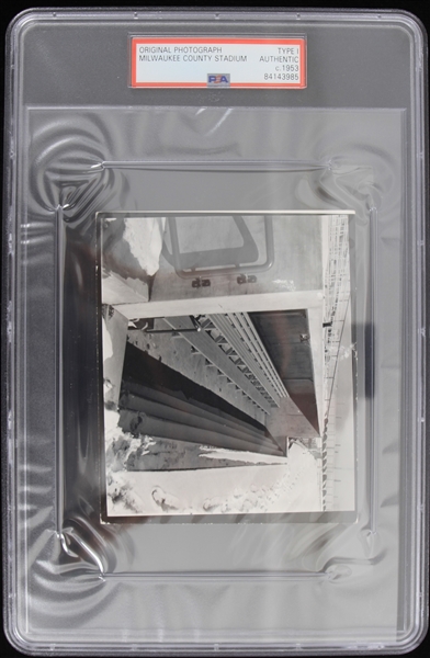 1953 "Earliest Known Shot" Milwaukee County Stadium Type I Original 4x5 Photo (PSA Slabbed) 