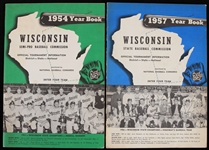 1954 & 1957 Wisconsin Semi-Pro and State Baseball Commission Year Books (Lot of 2)