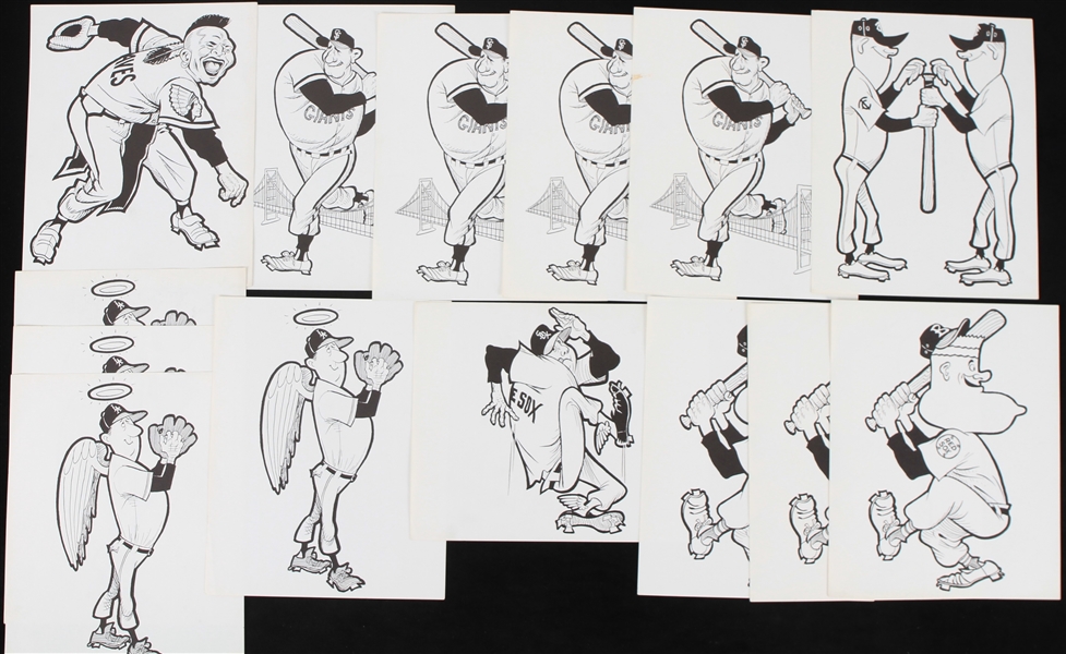 1960s MLB Team Logo 8" x 10" Depictions - Lot of 14