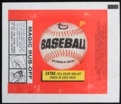 1966 Topps Original Baseball 5 Cent Wax Pack Wrapper 