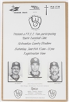 1980s Milwaukee Brewers Milwaukee County Stadium 11" x 17" Youth Baseball Clinic Poster