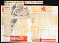 1957 Cincinnati Reds Philadelphia Phillies Crosley Field Unscored Scorecard